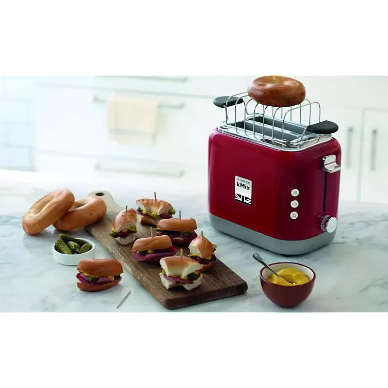 Prajitor de paine Kenwood kMix TCX751RD, 900W, 5 Functii, 2 felii, Rosu - Studiocasa.ro