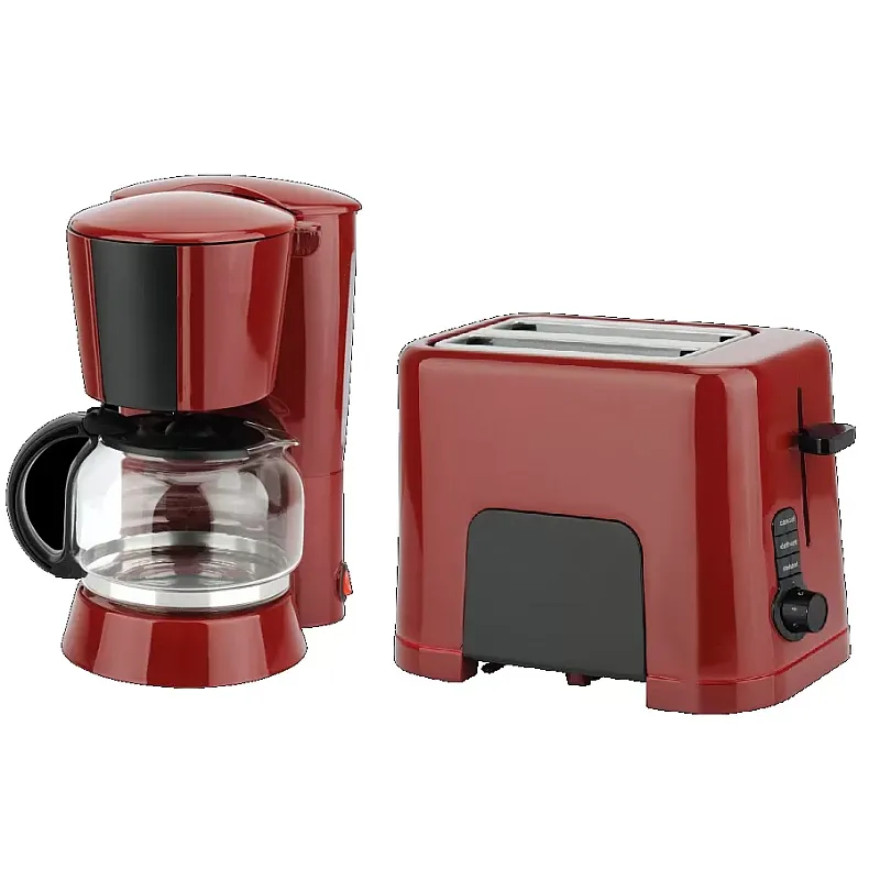 Pachet filtru de cafea si prajitor de paine Studio Casa, Duo Neology, 900 W, 1.25 l, Carafa sticla, Rosu/ Negru - Studiocasa.ro