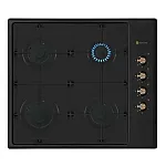 Pachet rustic incorporabil cuptor electric, plita gaz si hota decorativa Dolce Vita Black Studio Casa, Clasa energetica A, 6 functii, Grill, Ventilator, Gratare fonta, 1 motor turbo, Negru - Studiocasa.ro