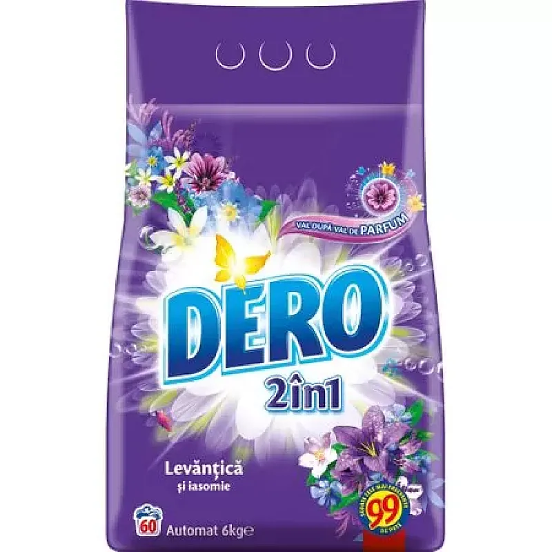 Detergent rufe pudra automat Dero 2in1, Levantica, 6kg - Studiocasa.ro