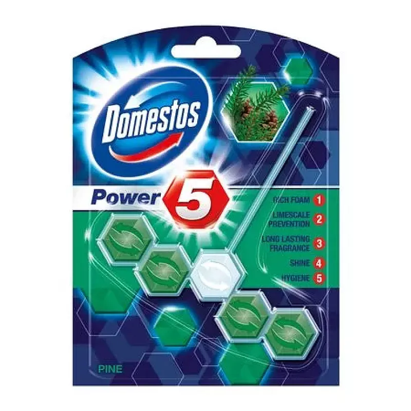 Odorizant toaleta Domestos Power 5 Pine, 55G - Studiocasa.ro