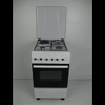 Resigilat Aragaz clasic 3 arzatoare gaz+1 electric,Alb ,Cuptor gaz,  50x60cm, Nuova Cucina, FE 50/60, Grill electric, Timer - Studiocasa.ro