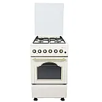 Resigilat Aragaz rustic Studio Casa Rustik 4G 50/60 cm, Cuptor gaz, 4 arzatoare gaz , Grill electric, Aprindere electrica, Valve siguranta, Crem - Studiocasa.ro