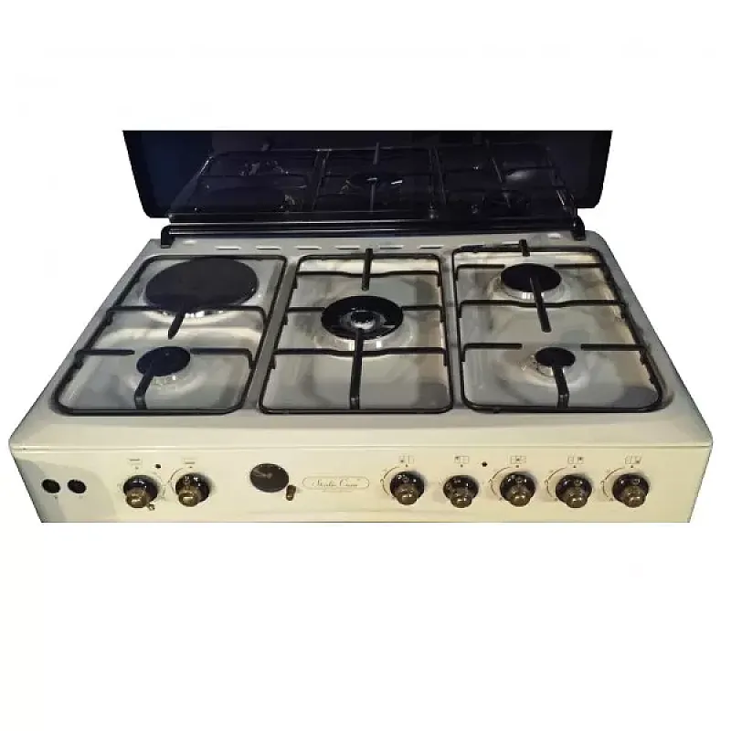 Resigilat Aragaz rustic 4 arzatoare gaz+ 1 ochi electric,Cuptor gaz, 90 cm, Studio Casa Avena, FE90/60, rotisor, grill, gratare fonta - Studiocasa.ro