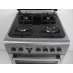 Aragaz mixt 4 arzatoare gaz, 2 cuptoare: Cuptor electric + Cuptor gaz, 60x60cm, Studio Casa Duetto FM60/60 cm., Ventilator, Aprindere electrica, Inox/ Sticla neagra - Studiocasa.ro