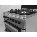 Aragaz mixt 4 arzatoare gaz, 2 cuptoare: Cuptor electric + Cuptor gaz, 60x60cm, Studio Casa Duetto FM60/60 cm., Ventilator, Aprindere electrica, Inox/ Sticla neagra - Studiocasa.ro