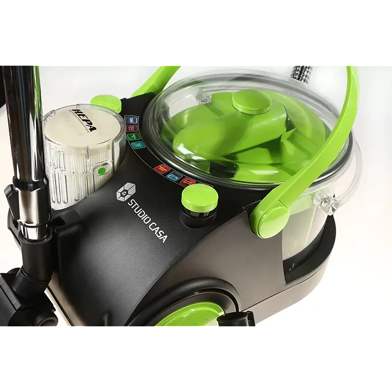 Aspirator cu filtrare prin apa si absorbtie lichide, Studio Casa Hydratech Turbo, 2400 W, Filtru Hepa, Perie Turbo - Studiocasa.ro