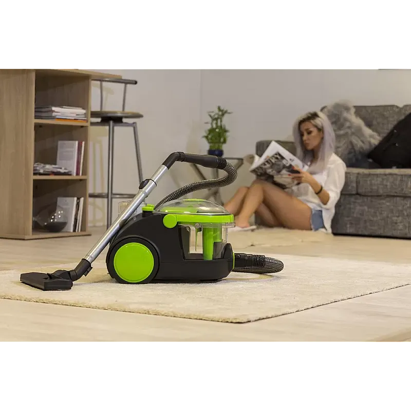 Aspirator cu filtrare prin apa si absorbtie lichide, Studio Casa Hydratech Turbo, 2400 W, Filtru Hepa, Perie Turbo - Studiocasa.ro