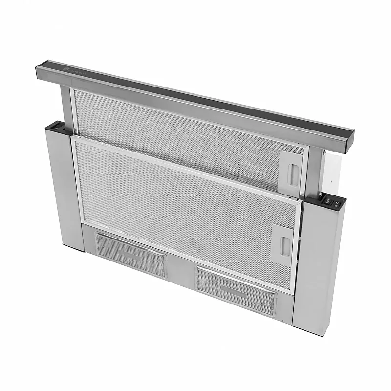 Hota incorporabila telescopica 60 cm Studio Casa, Slide Glass, 1motor Turbo, Putere de absorbtie 320 m3/h, Inox+ frontal sticla neagra - Studiocasa.ro