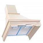 Hota decorativa rustica, 60 cm, Studio Casa Iris Ivory, 1 motor Turbo, Putere de absorbtie 500 mc / h - Studiocasa.ro