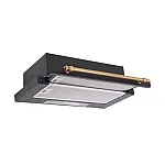 Pachet incorporabil cuptor electric ,plita gaz si hota telescopica Studio Casa Toscana Retro Black Rustic, Clasa A, Gratare fonta, Negru - Studiocasa.ro