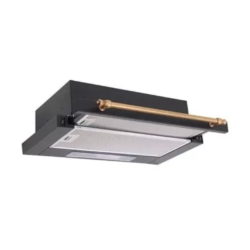 Pachet incorporabil cuptor electric ,plita gaz si hota telescopica Studio Casa Toscana Retro Black Rustic, Clasa A, Gratare fonta, Negru - Studiocasa.ro