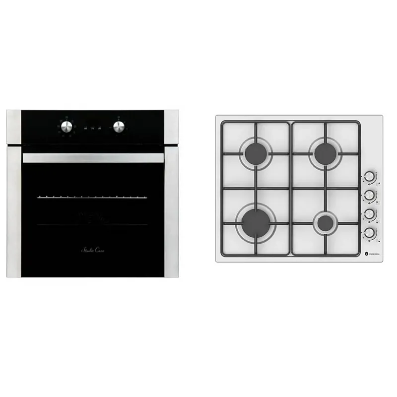 Pachet Cuptor Incorporabil Electric, Studio Casa Venezia Clasic, Ln605Blk, 56L, Clasa A, Termostat, 8 Functii+ Plita Gaz Incorporabila Studio Casa Vera - Studiocasa.ro