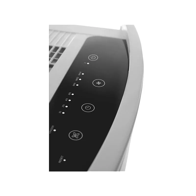 Purificator aer DELONGHI AC100, 3 trepte viteza, Hepa+Carbon, alb-gri - Studiocasa.ro