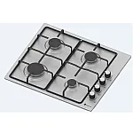 Plita gaz incorporabila Studio Casa Vera, Gratare emailate, 4 arzatoare gaz, Aprindere electrica, Inox - Studiocasa.ro