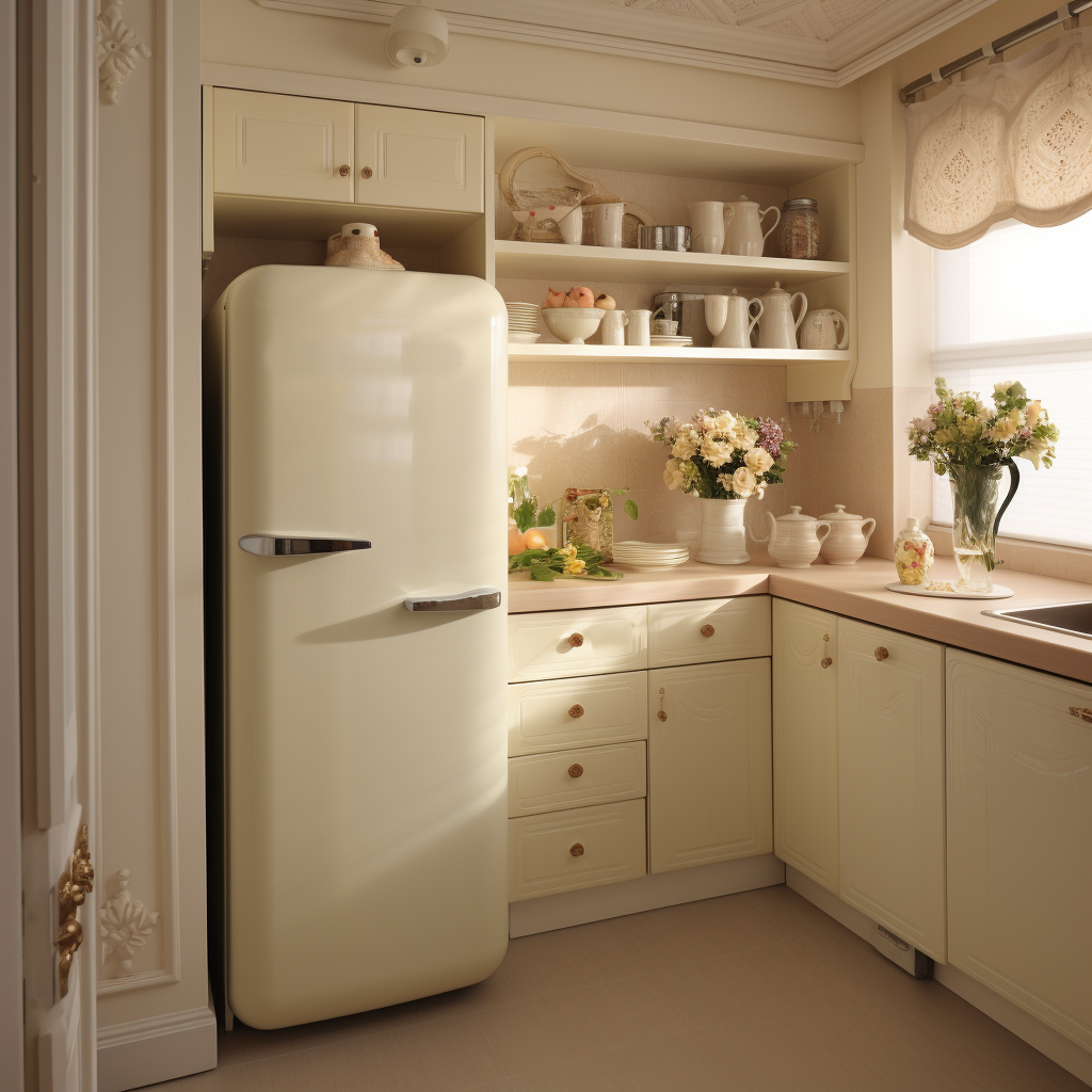 bucatarie retro crem