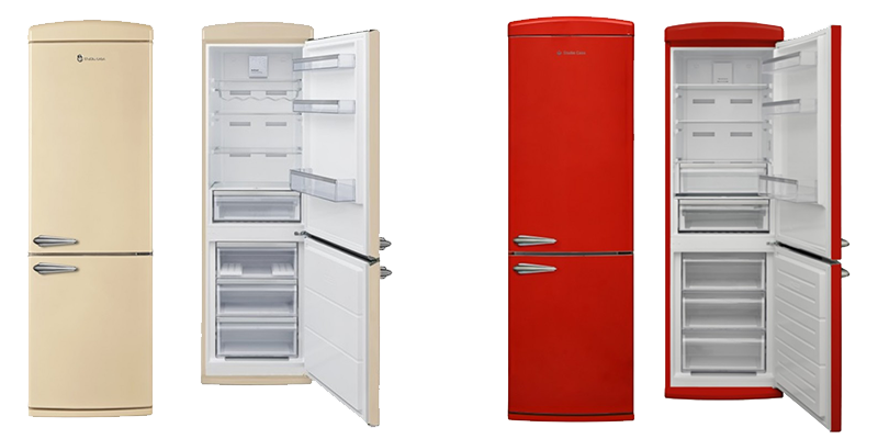 combine frigorifice retro crem sau roșu